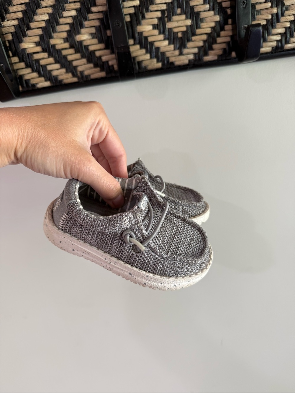 Hey Dude Wally Stretch Sox Toddler Baby Boy Shoes - Grey - Size 6